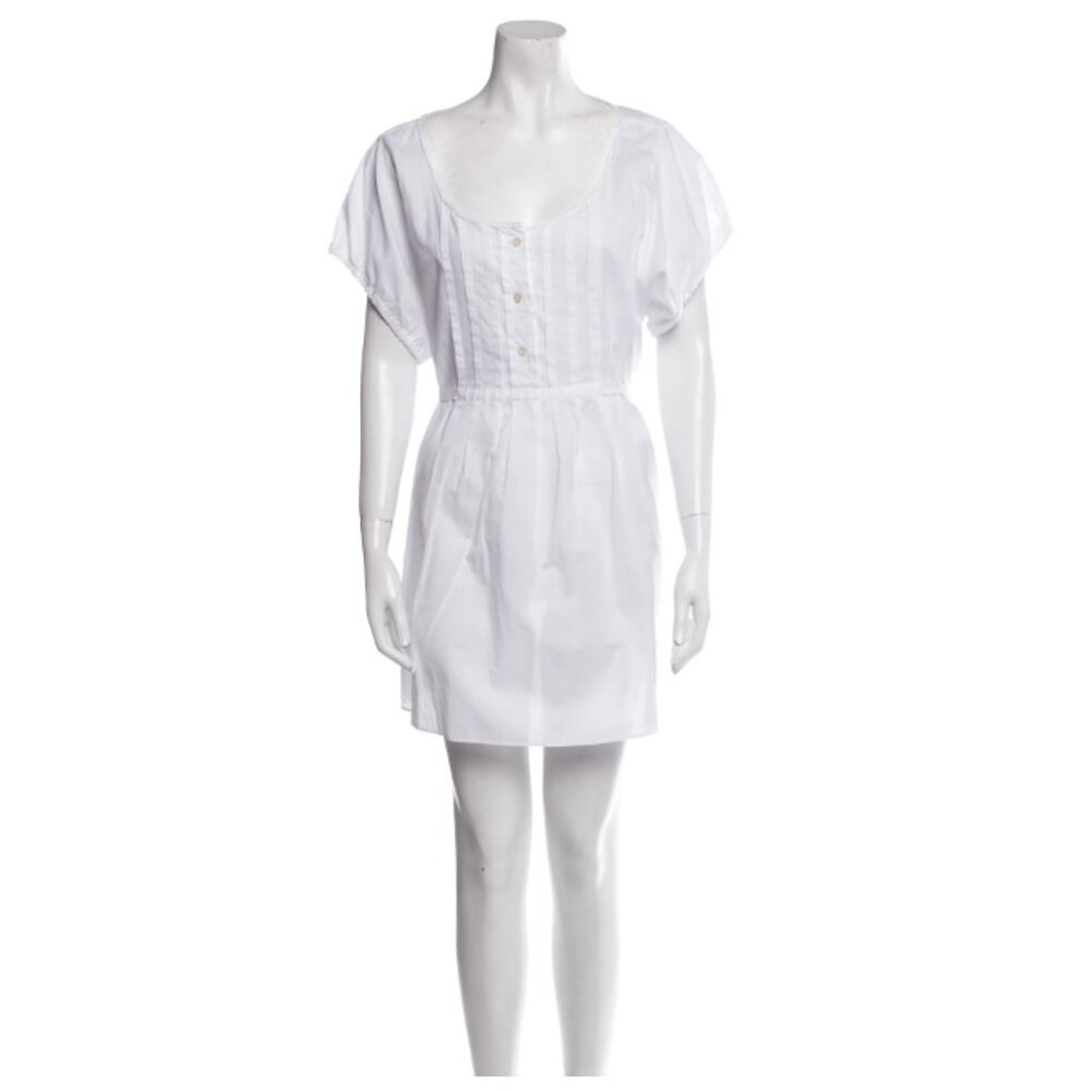 Prada White Scoop Neck Dress
